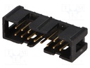 Socket; IDC; male; PIN: 16; straight; THT; gold-plated; 2A; 2.54mm