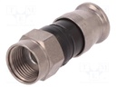 Plug; F; male; straight; 75Ω; RG59; compression; for cable