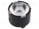 LED lens; round; Mat: PMMA plexiglass; transparent; 25÷72°; H: 7mm