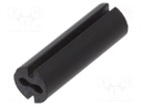 Spacer sleeve; LED; Øout: 4.8mm; ØLED: 3mm; L: 15mm; black; UL94V-0