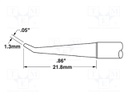 Tip; bent conical; 1.3x22mm; 302°C; for soldering station