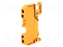 Splice terminal: rail; 0.08÷2.5mm2; ways: 1; terminals: 2; orange