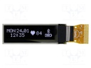 Display: OLED; graphical; 1.18"; 96x16; Dim: 29.1x9.2x1.3mm; white