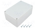 Enclosure: multipurpose; X: 90mm; Y: 135mm; Z: 55mm; ABS; grey; IP65