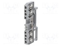 Splice terminal: rail; 0.08÷2.5mm2; ways: 1; terminals: 4; grey