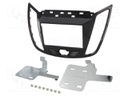 Radio mounting frame; Ford; 2 DIN; black gloss