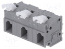 PCB terminal block; straight; 10mm; ways: 3; on PCBs; 0.2÷2.5mm2