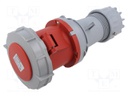 Connector: AC supply; plug; female; 63A; IEC 60309; IP67; PIN: 5E-12