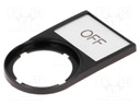 Bezel with description label; RMQ-Titan; 30x50mm