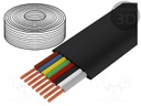 Wire: telecommunication cable; stranded; black; 100m; Core: CCA