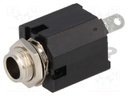 Socket; Jack 6,35mm; female; mono; straight; for panel mounting