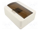 Enclosure: for modular components; IP40; white; No.of mod: 9