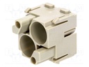 Connector: HDC; module; female; 50V; 500cycles; UL94V-0; Modules: 2