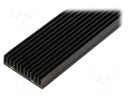 Heatsink: extruded; grilled; black; L: 1000mm; W: 59.69mm; H: 15mm