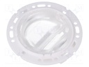 LED lens; round; Mat: PMMA plexiglass; transparent; Colour: white