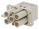 Connector: HDC; female; Han Q; PIN: 6(4+2); Compact; crimped