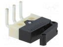 Microswitch SNAP ACTION; cam follower lever; SPDT; 0.5A/30VDC
