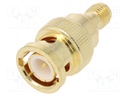 Adapter; BNC male,SMA female; Insulation: teflon (PTFE); 50Ω