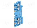 Splice terminal: rail; 2.5mm2; ways: 1; terminals: 4; blue; wemid