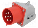 Connector: AC supply 3-phase; socket; male; 32A; 400VAC; IEC 60309