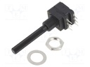 Potentiometer: shaft; 2kΩ; 200mW; THT; 6mm; plastic; stereo; carbon