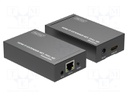 HDMI extender; HDCP 1.3,HDMI 1.3; black; Enclos.mat: metal; 120m