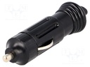 Cigarette lighter plug; 5A; Sup.volt: 12÷24VDC