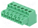 Pluggable terminal block; 3.5mm; ways: 6; straight; plug; female