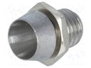 LED holder; 3mm; chromium; brass; concave; L2: 8mm