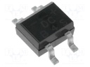 Single-phase bridge rectifier; Urmax: 400V; If: 0.5A; Ifsm: 30A