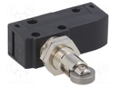 Microswitch SNAP ACTION; with longitudinal roller; SPDT; Pos: 2