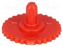 Knob; thumbwheel; red; Ø11.5mm; Application: CA9M