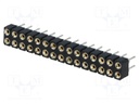 Socket; pin strips; female; PIN: 30; turned contacts; straight