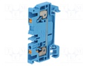 Splice terminal: rail; 2.5mm2; ways: 1; terminals: 2; blue; wemid