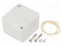 Enclosure: multipurpose; X: 50mm; Y: 52mm; Z: 35mm; Ritec; light grey