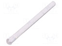 Fibre for LED; round; Ø2mm; Front: convex; straight; UL94V-2