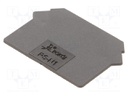 End plate; Application: ZUG; black; Width: 1mm; polyamide; UL94V-0