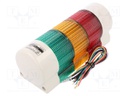 Signaller: signalling column; continuous light,blinking light