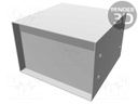 Enclosure: with panel; 1458; X: 152mm; Y: 152mm; Z: 102mm; blue