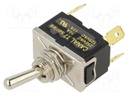 Switch: toggle; Pos: 2; DPST; OFF-ON; 10A/250VAC; Toggle: round; T7