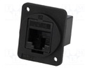 Coupler; FT; Cat: 5e; Layout: 8p8c; RJ45 socket,both sides; 19x24mm