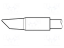 Tip; conical sloped; 3.8mm; longlife