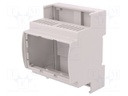Enclosure: for DIN rail mounting; Y: 90mm; X: 71.3mm; Z: 62mm; grey