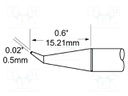 Tip; hoof; 0.5mm; 366°C; for soldering station