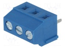 PCB terminal block; angled 90°; 3.81mm; ways: 3; on PCBs; 1.5mm2