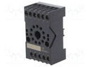 Socket; PIN: 11; 10A; 250VAC; Mounting: DIN,on panel; Series: HF10FH