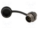 Socket; male; ST12; PIN: 6; IP67; 5A; soldering; 125V; 0.75mm2