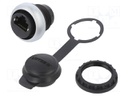 RJ45 socket; 22mm; -25÷70°C; Ø22.3mm; IP20/IP65; on panel; 24VAC