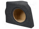 Car loudspeaker enclosure; MDF; gray melange; textil; 17l; 250mm