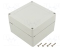 Enclosure: multipurpose; X: 120mm; Y: 120mm; Z: 75mm; ZP; ABS; IP67